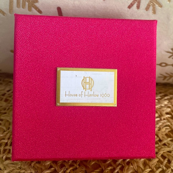 House of Harlow Gold Braided Hoop Earrings - Picture 5 of 7